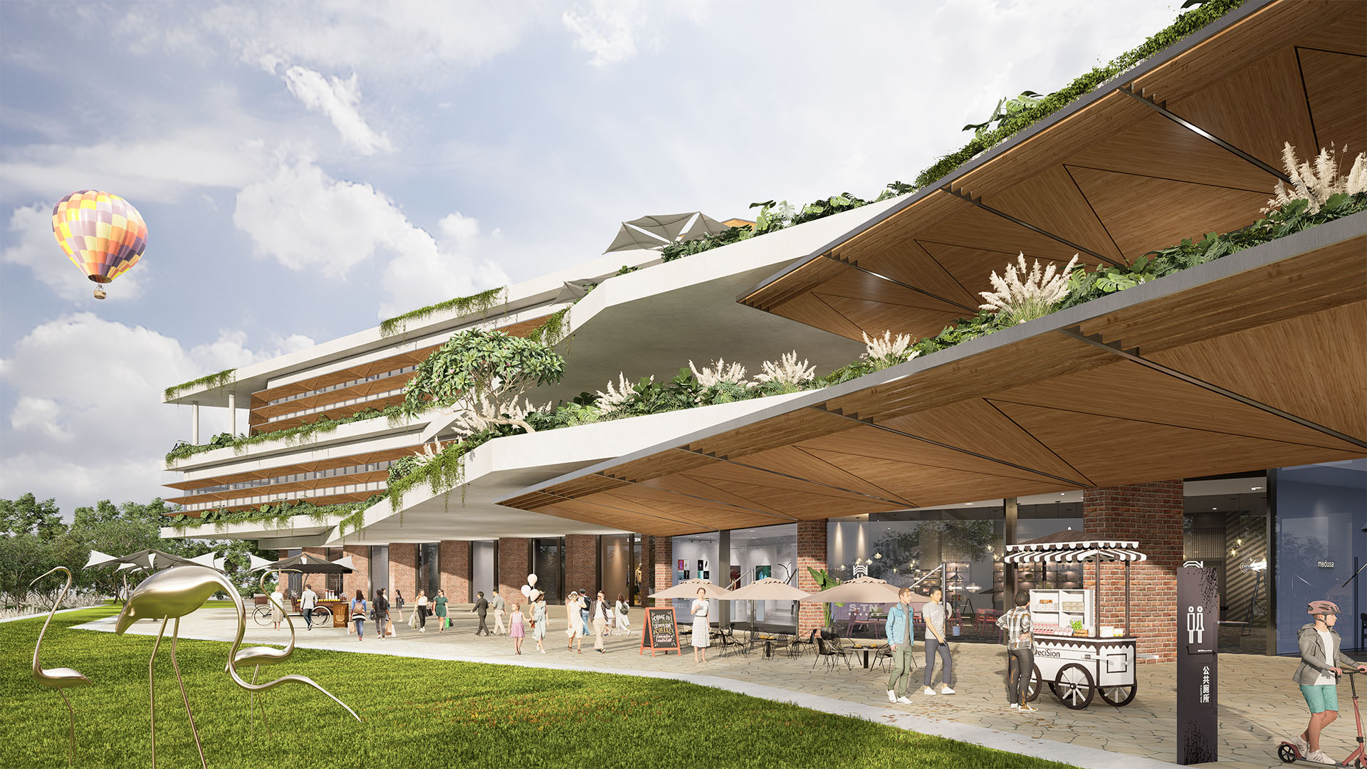 A Vision for Toombul redevelopment view from retail promenade