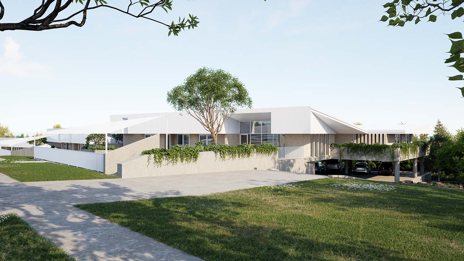 View of the exterior of the Canterbury College Early Learning Centre from the north-east.